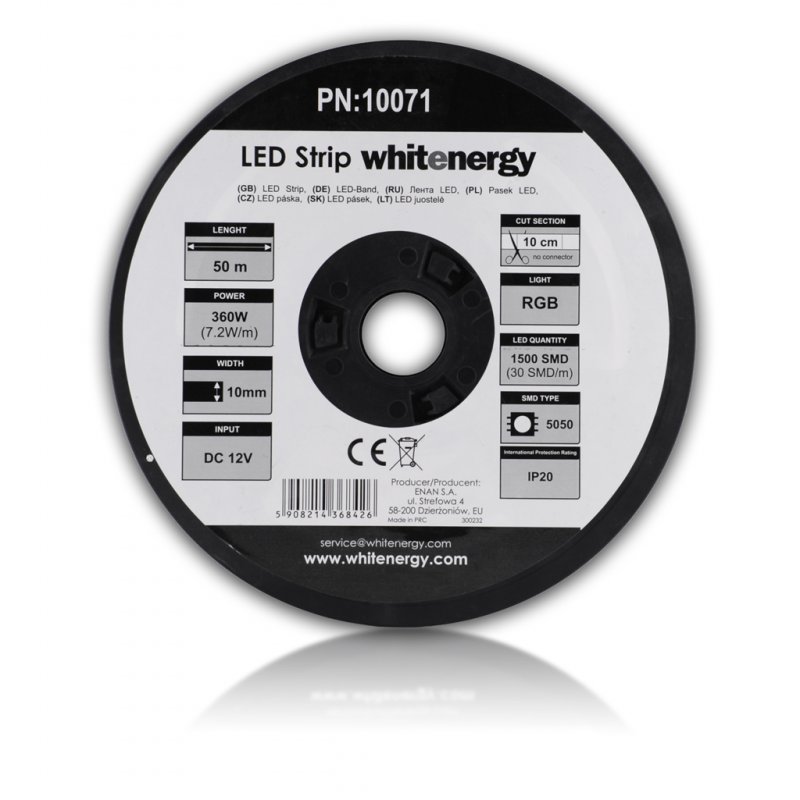 WE LED páska 50m SMD5050 7.2W/ m 10mm RGB - obrázek produktu
