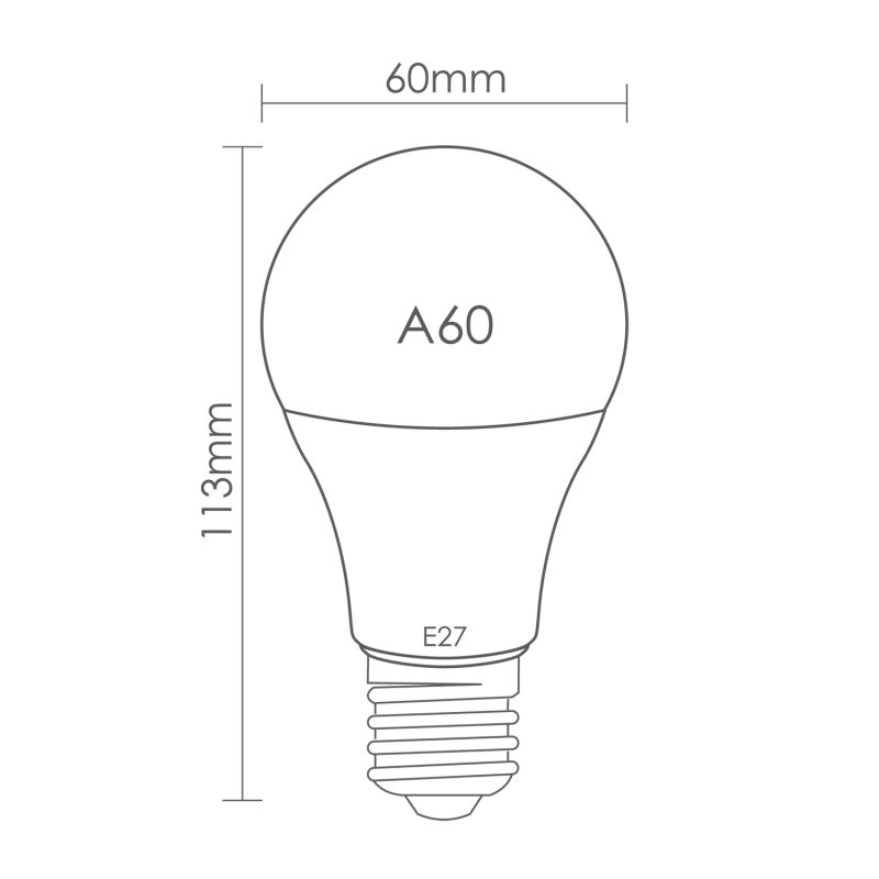 WE LED žárovka SMD2835 A60 E27 5W teplá bílá - obrázek č. 4