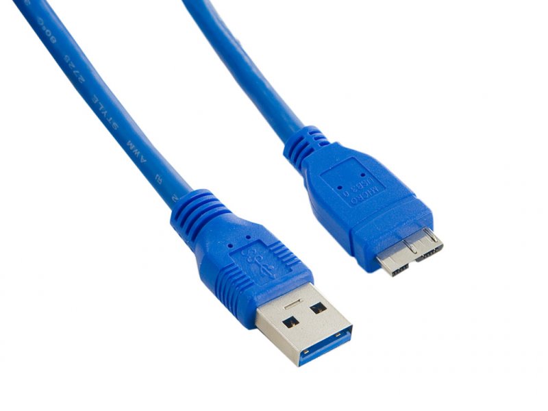 4World Kabel USB 3.0 AM-Micro BM 0.5m Blue - obrázek produktu