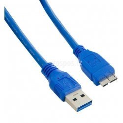 4World Kabel USB 3.0 AM-Micro BM 5.0m Blue - obrázek produktu