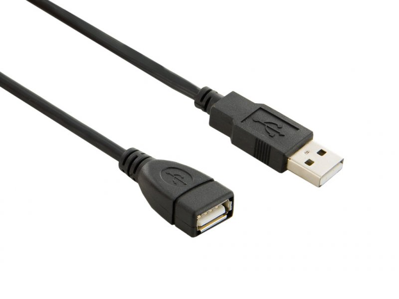 4World Kabel USB 2.0 AM-AF Ferryt 1.8m Black - obrázek produktu