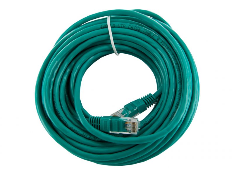 4World Patch kabel RJ45 Cat5e UTP 10m Green - obrázek produktu