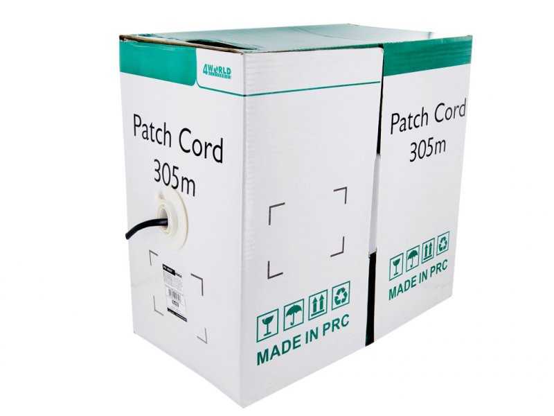 4World Patch kabel Cat5e UTP 305m drát Black - obrázek produktu