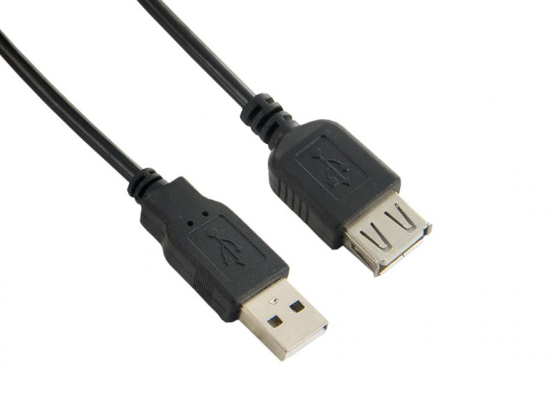 4World Kabel USB 2.0 AM-AF 3.0m Black - obrázek produktu