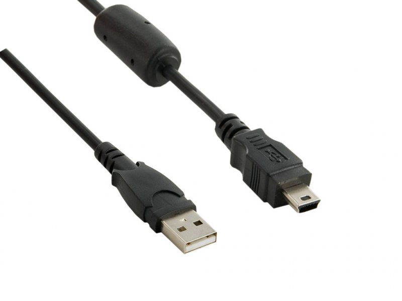4World Kabel USB A M - mini USB M 5pin 1.5m Black - obrázek produktu