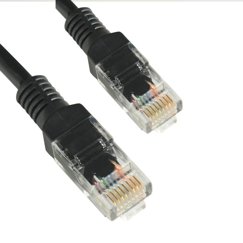 4World Patch kabel RJ45 Cat5e UTP 0.5m Black - obrázek produktu