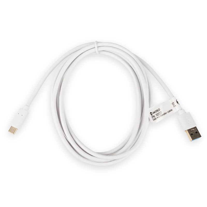 4World Kabel USB C - USB 3.0 AM 2.0m White - obrázek č. 2