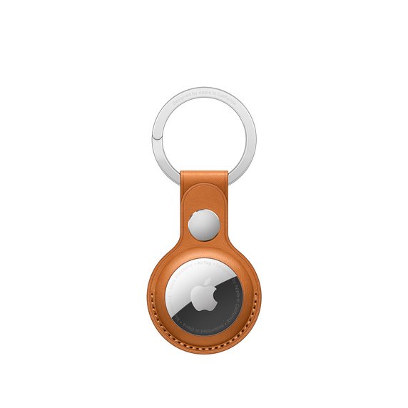 AirTag Leather Key Ring - Golden Brown - obrázek produktu