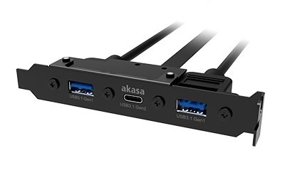 AKASA - USB 3.1 gen 2 typ C a 2xTyp A 3.0 záslepka - obrázek produktu