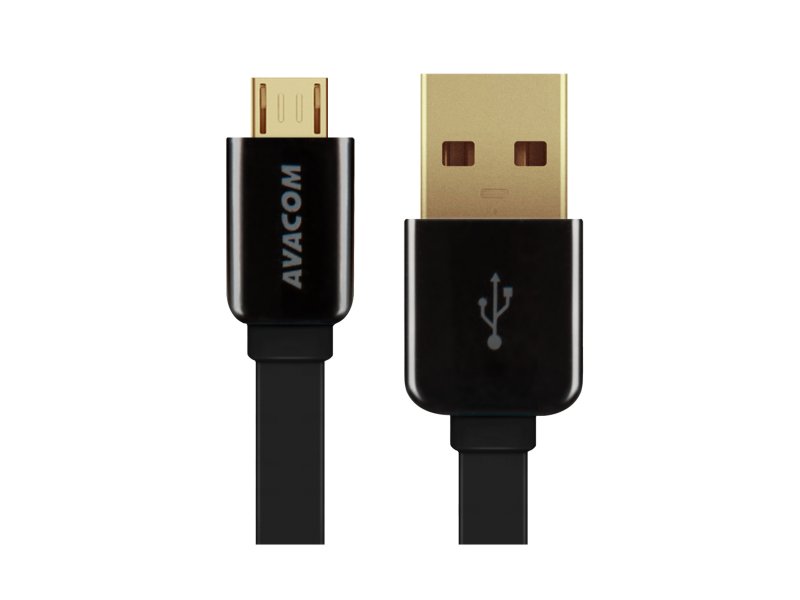 Kabel AVACOM MIC-120K USB - Micro USB, 120cm, černá - obrázek produktu
