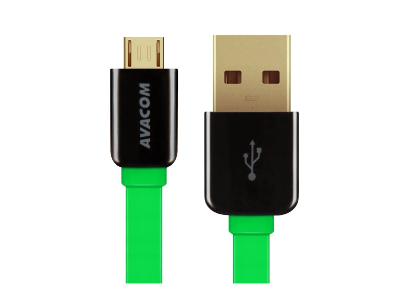 Kabel AVACOM MIC-40G USB - Micro USB, 40cm, zelená - obrázek produktu