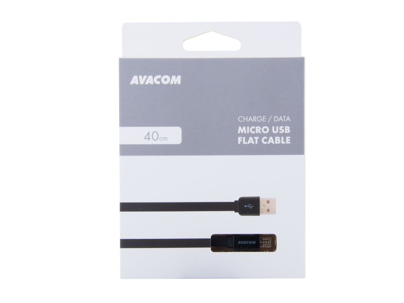 Kabel AVACOM MIC-40K USB - Micro USB, 40cm, černá - obrázek č. 2