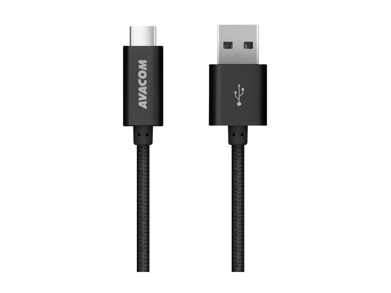 Kabel AVACOM TPC-100K USB - USB Type-C, 100cm, černá - obrázek č. 1