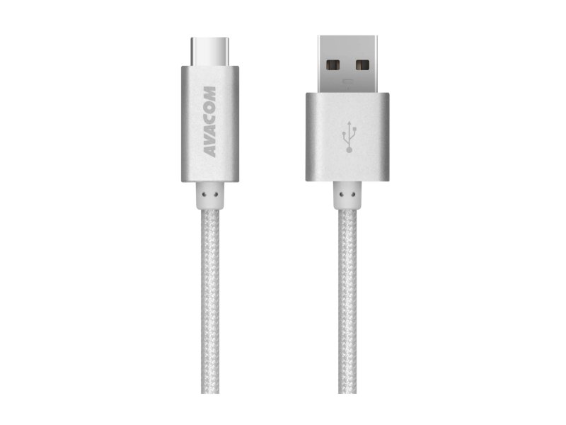 Kabel AVACOM TPC-100S USB - USB Type-C, 100cm, stříbrná - obrázek produktu