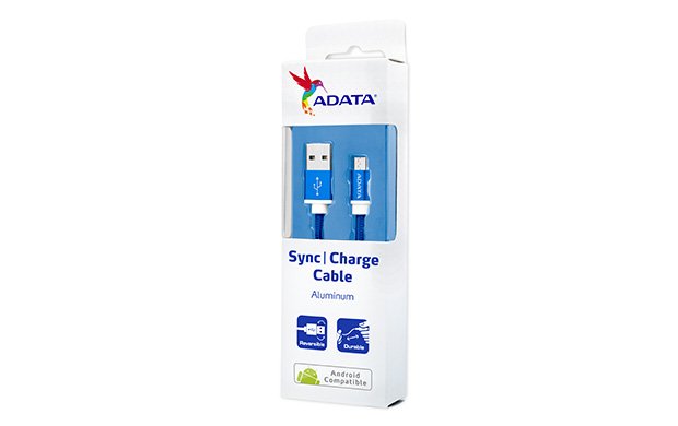 ADATA Micro USB kabel pletený 1m modrý - obrázek č. 2
