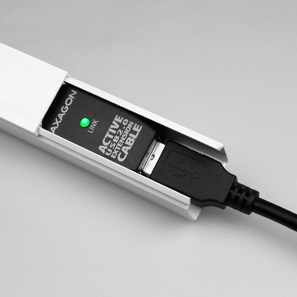 AXAGON ADR-205, USB 2.0 A-M -> A-F aktivní prodlužovací /  repeater kabel, 5m - obrázek č. 4