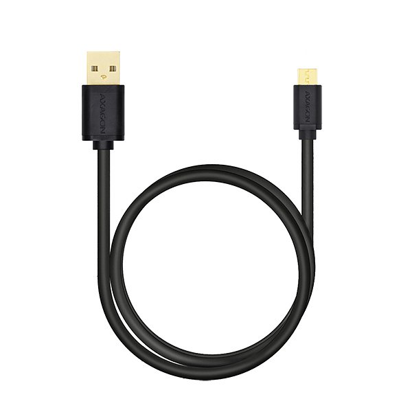 AXAGON HQ Kabel Micro USB, 2A, černý, 0.2 m - obrázek produktu