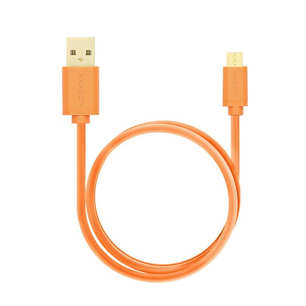 AXAGON HQ Kabel Micro USB, 2A, oranžový, 2 m - obrázek produktu