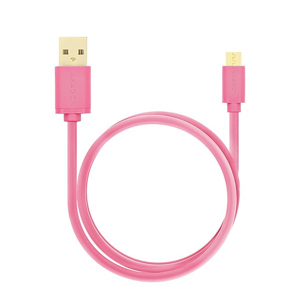 AXAGON HQ Kabel Micro USB, 2A, růžový, 0.5 m - obrázek produktu