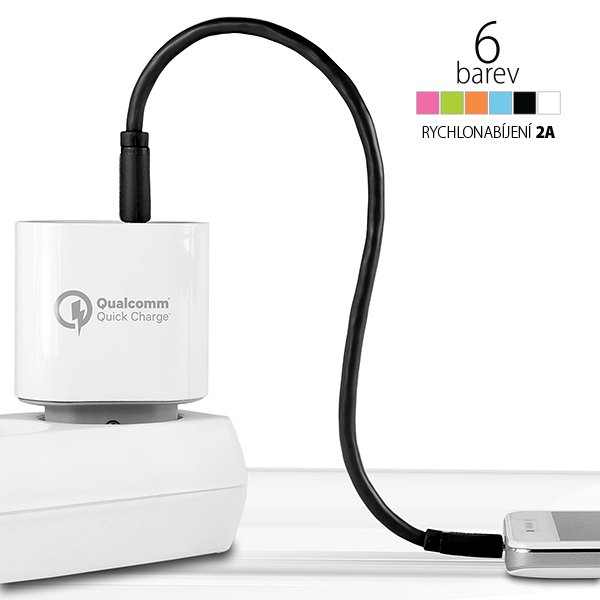 AXAGON HQ Kabel Micro USB, 2A, bílý, 2 m - obrázek č. 4