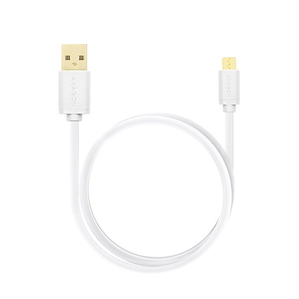 AXAGON HQ Kabel Micro USB, 2A, bílý, 2 m - obrázek produktu