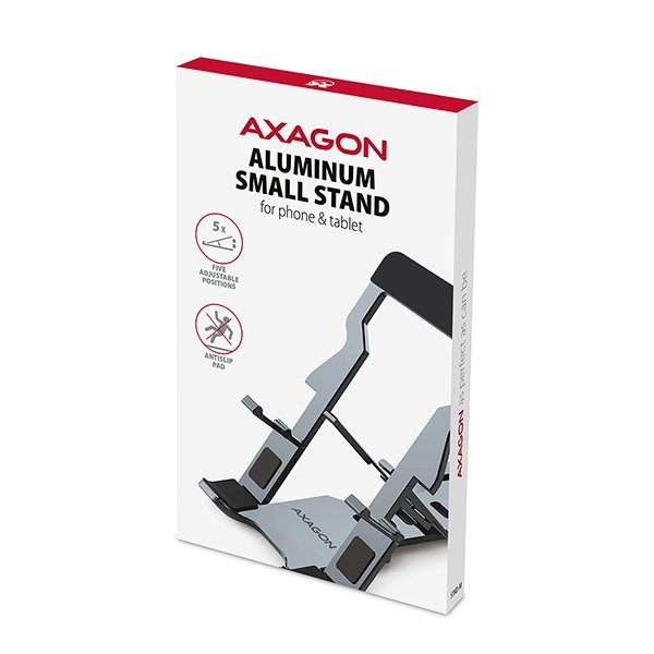 AXAGON STND-M, hliníkový stojan pro telefony a tablety 4" - 10.5", 5 nastavitelných úhlů - obrázek č. 6