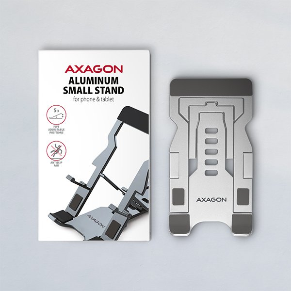 AXAGON STND-M, hliníkový stojan pro telefony a tablety 4" - 10.5", 5 nastavitelných úhlů - obrázek č. 5
