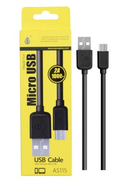 Aligator Datový a nabíjecí kabel PLUS, Micro USB, (AS115), černý - obrázek produktu