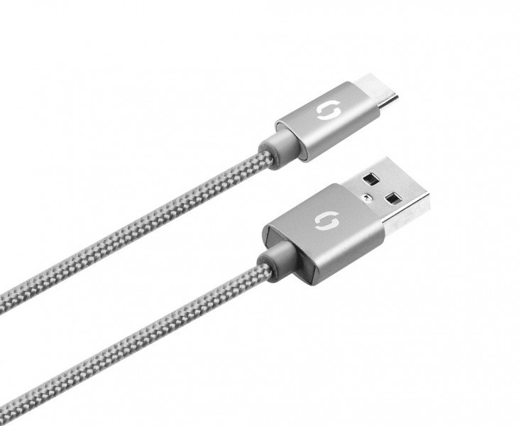 ALIGATOR PREMIUM Datový kabel 2A, USB-C šedý - obrázek produktu