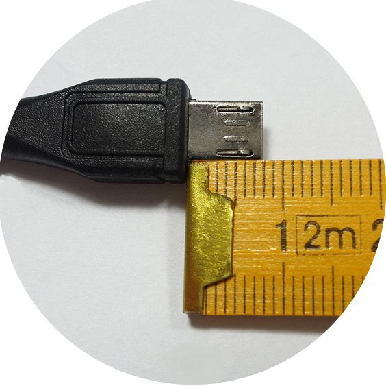 Kabel micro USB 2.0, A-B 1,8m s delším  konektorem - obrázek produktu