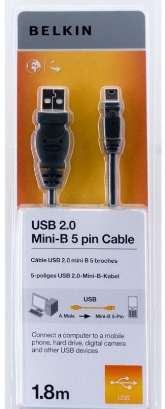 BELKIN USB 2.0 A - Mini B Cable 1.8m - obrázek produktu