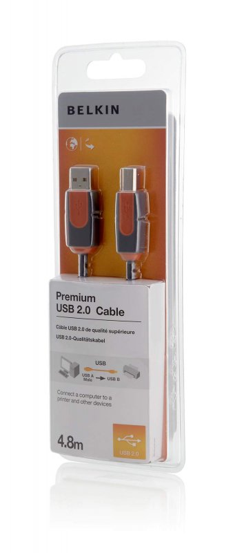BELKIN USB 2.0 kabel A-B, řada premium, 4.8 m - obrázek č. 1