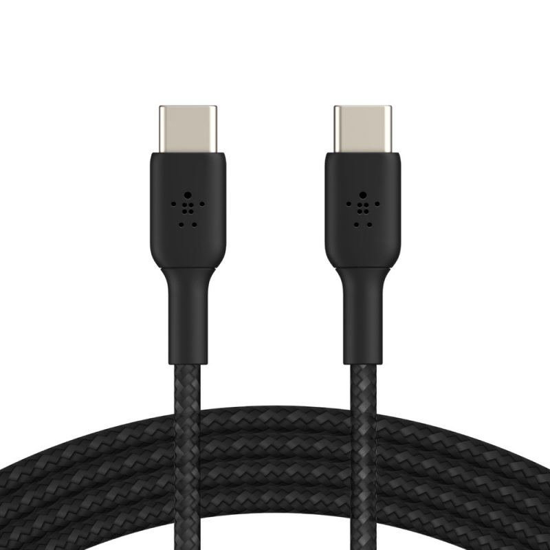 BELKIN kabel oplétaný USB-C - USB-C, 1m, černý - obrázek produktu