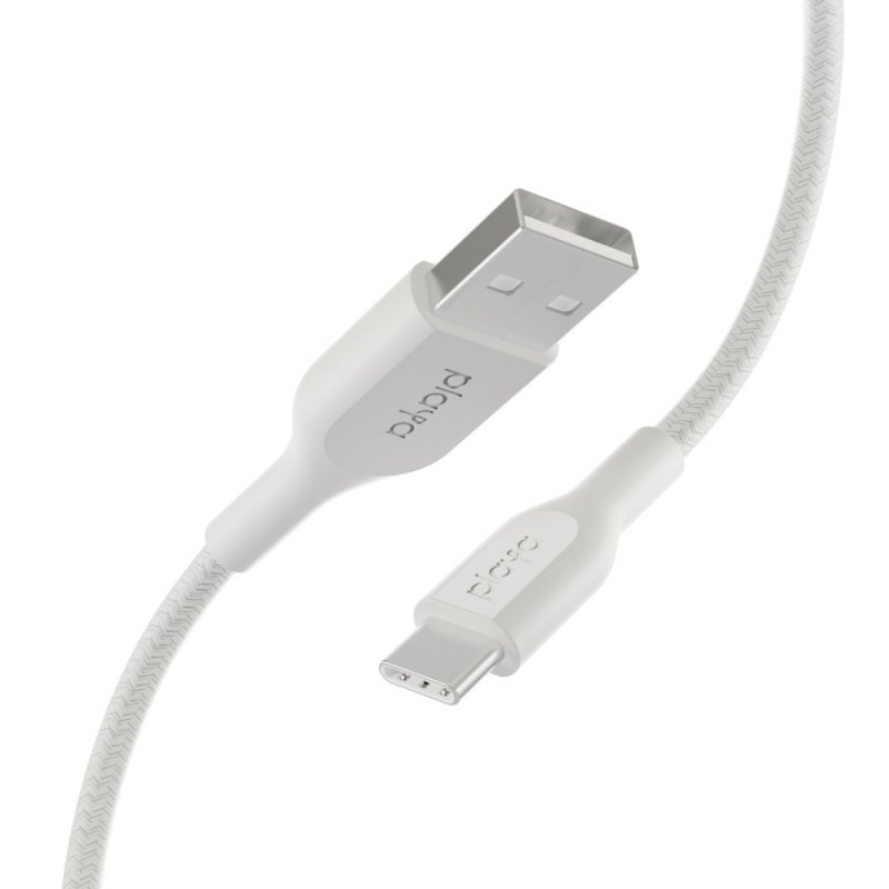 Playa by Belkin oplétaný kabel USB-A - USB-C, 1m, bílý - obrázek č. 2