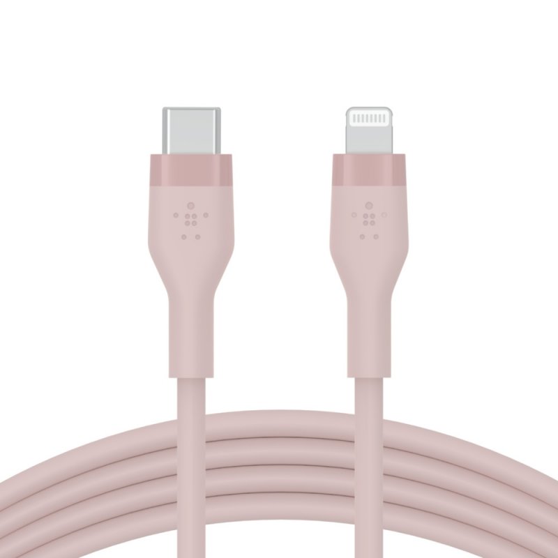 Belkin kabel USB-C na LTG_silikon, 3M, růžový - obrázek č. 2