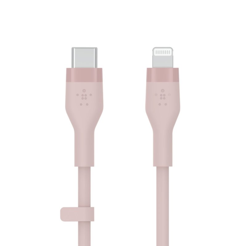 Belkin kabel USB-C na LTG_silikon, 3M, růžový - obrázek produktu