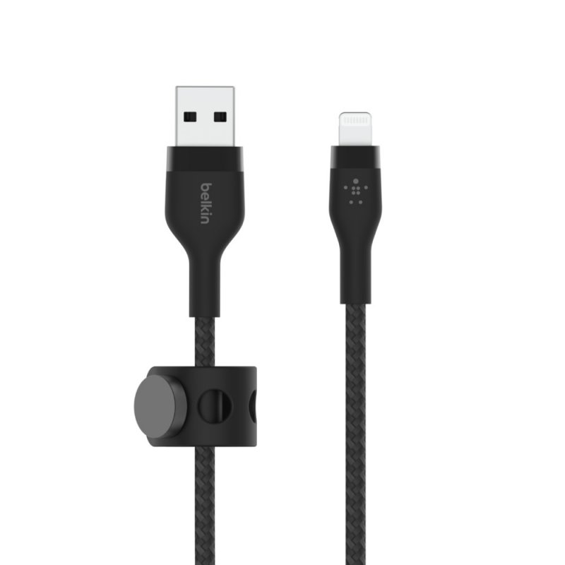 Belkin kabel USB-A s konektorem LTG,2M černý pletený - obrázek produktu