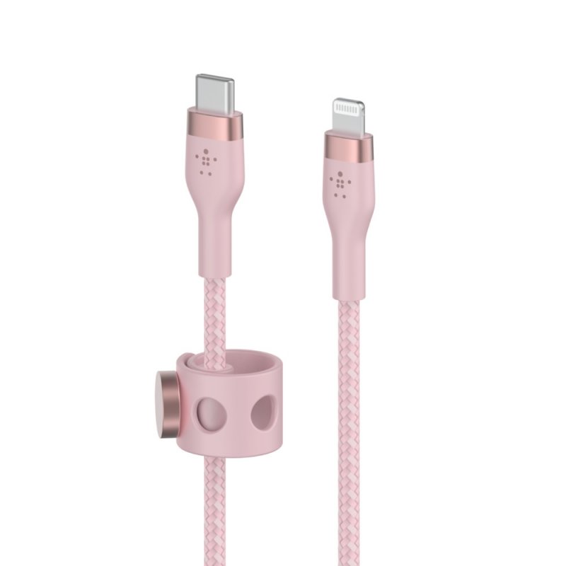 Belkin kabel USB-C s konektorem LTG,1M růžový pletený - obrázek č. 1