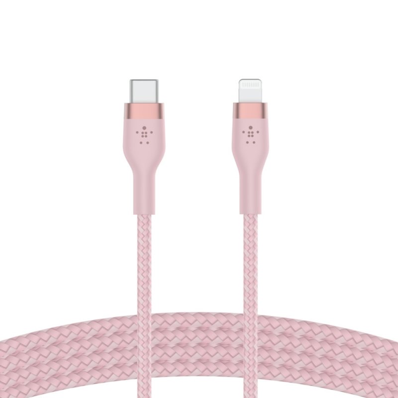 Belkin kabel USB-C s konektorem LTG,2M růžový pletený - obrázek č. 2