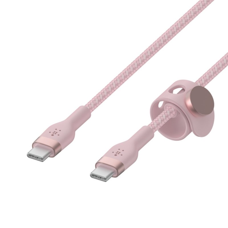 Belkin kabel USB-C s konektorem USC-C,1M růžový pletený - obrázek č. 2