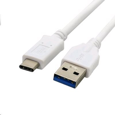 Kabel C-TECH USB 3.0 AM na Type-C kabel (AM/ CM), 2m, bílý - obrázek produktu