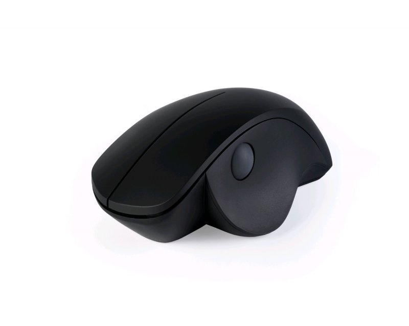 Myš C-TECH VEM-11, vertikální, ergonomická, bezdrátová, 3 tlačítka, černá, SILENT MOUSE, USB nano - obrázek produktu