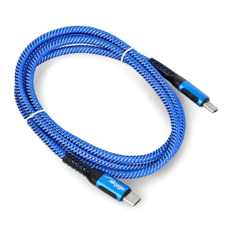 USB-C propojovací kabel 100W 1m modrý - obrázek produktu