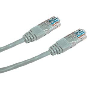 DATACOM Křížený UTP patch kabel 0,5m Cat5e šedý - obrázek produktu