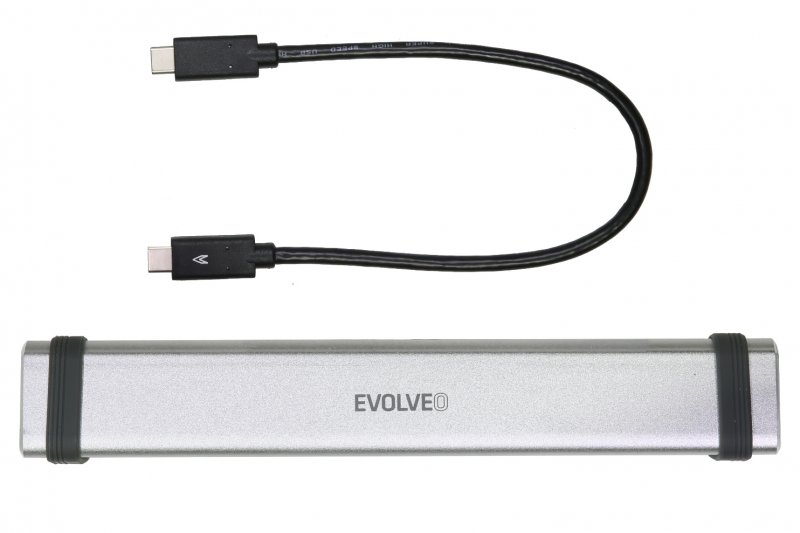 EVOLVEO USB -C MultiPort 1, 10Gbs, kovový - obrázek č. 1