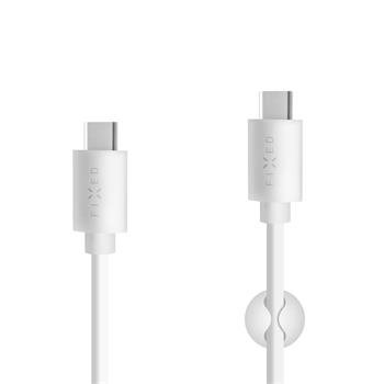 Kabel FIXED USB-C/ USB-C, 1m, PD, 60W, bílý - obrázek produktu