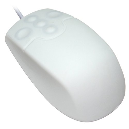 SM502 - Silikonová antibakteriální myš, drátová, bílá, IP68 - obrázek produktu
