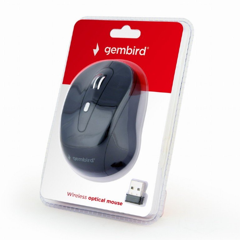 Gembird/ Cestovní/ Optická/ Bezdrátová USB/ Černá - obrázek č. 2