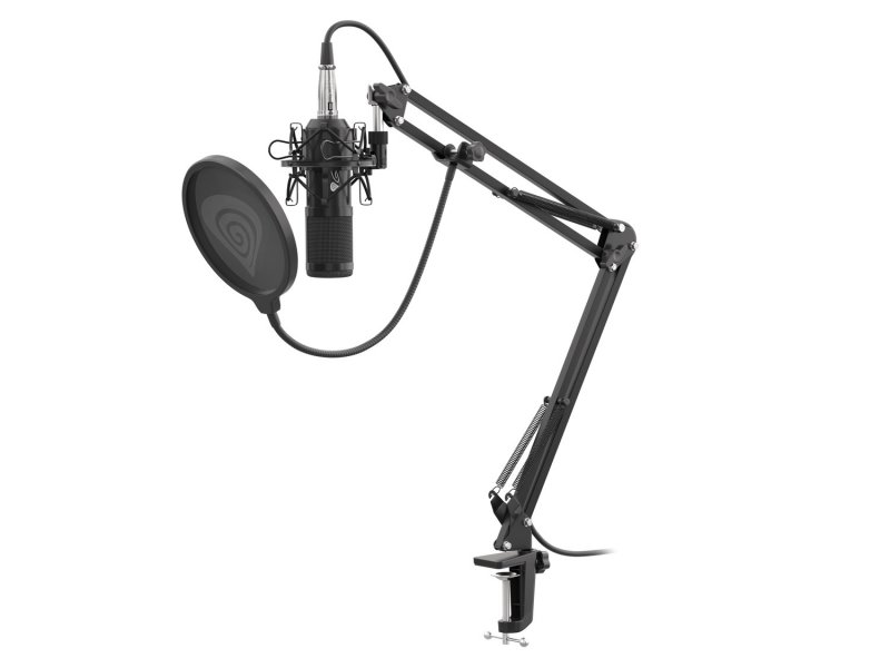 Streamovací mikrofon Genesis Radium 300,XLR, kardioidní polarizace, ohybné rameno, pop-filter - obrázek produktu
