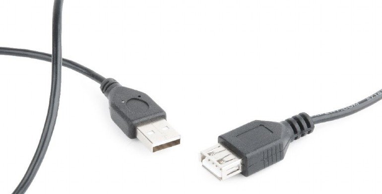 Gembird USB 2.0 extension cable, 0.75 m, black - obrázek produktu